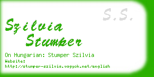 szilvia stumper business card
